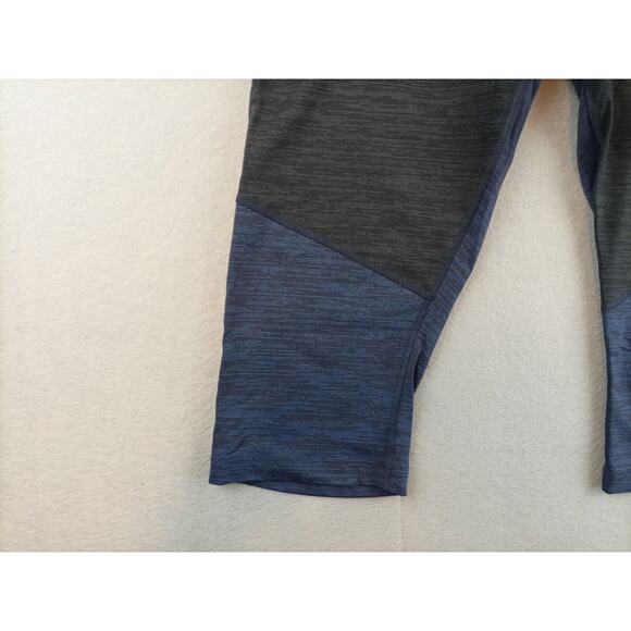 Outdoor Voices Womens TechSweat Two Tone Leggings Sz XL Cropped Blue Black - Picture 2 of 7